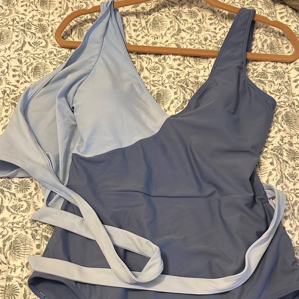 Summersalt Women's Two-Tone Blue One Piece Swimsuit - Picture 7 of 16